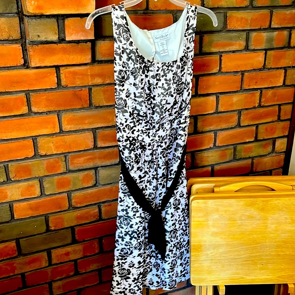Black and white sleeveless dress.  Never worn.